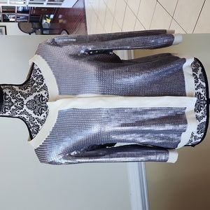 Nwot, silver sequin cardigan